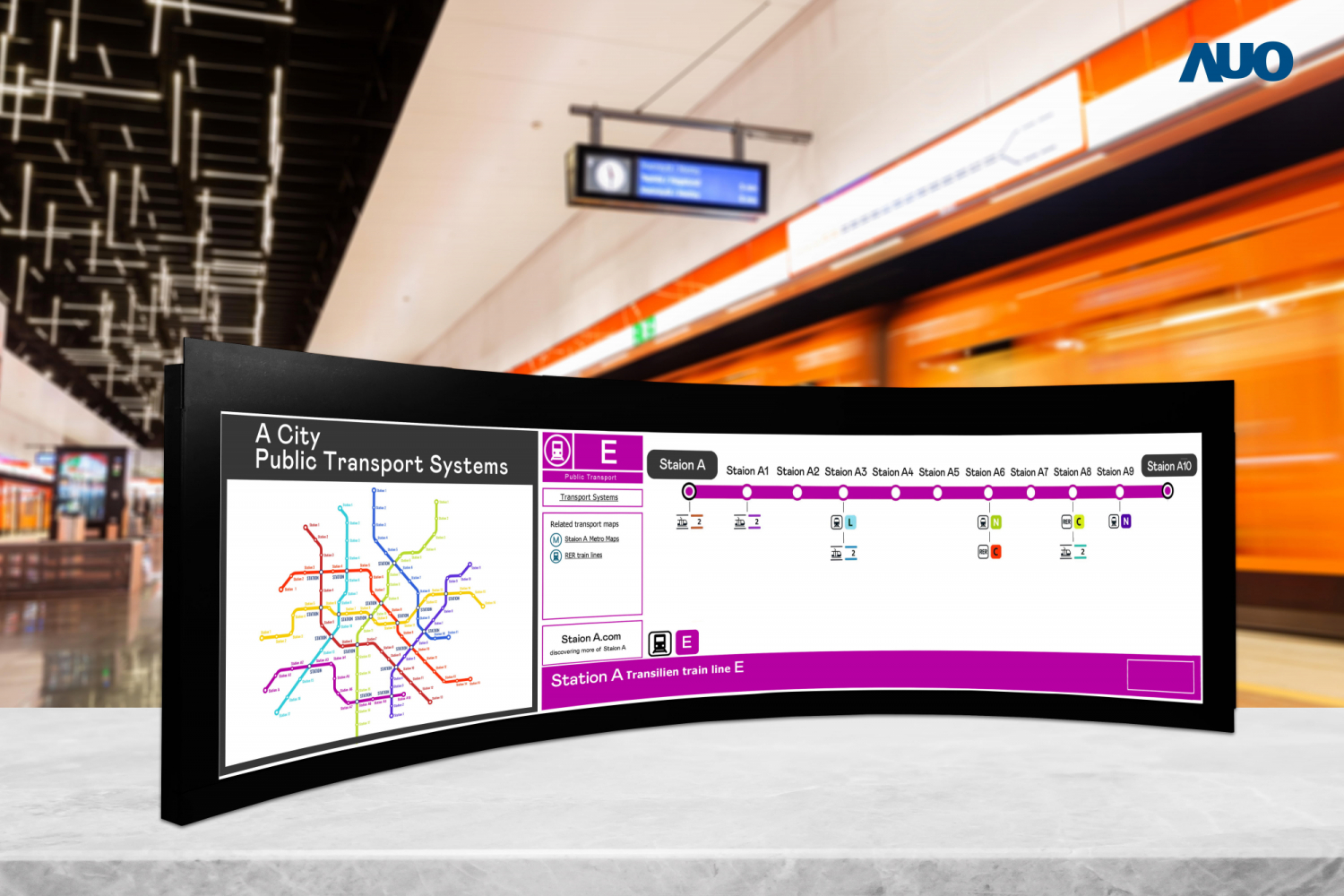 友達(dá)運(yùn)用獨(dú)家TARTAN顯示技術(shù)，開發(fā)出全球最大58.6吋R1000曲面長條屏顯示器，在交通與移動(dòng)領(lǐng)域的廣泛應(yīng)用，為使用者提供清晰、完整的資訊內(nèi)容，進(jìn)而提升服務(wù)滿意度
